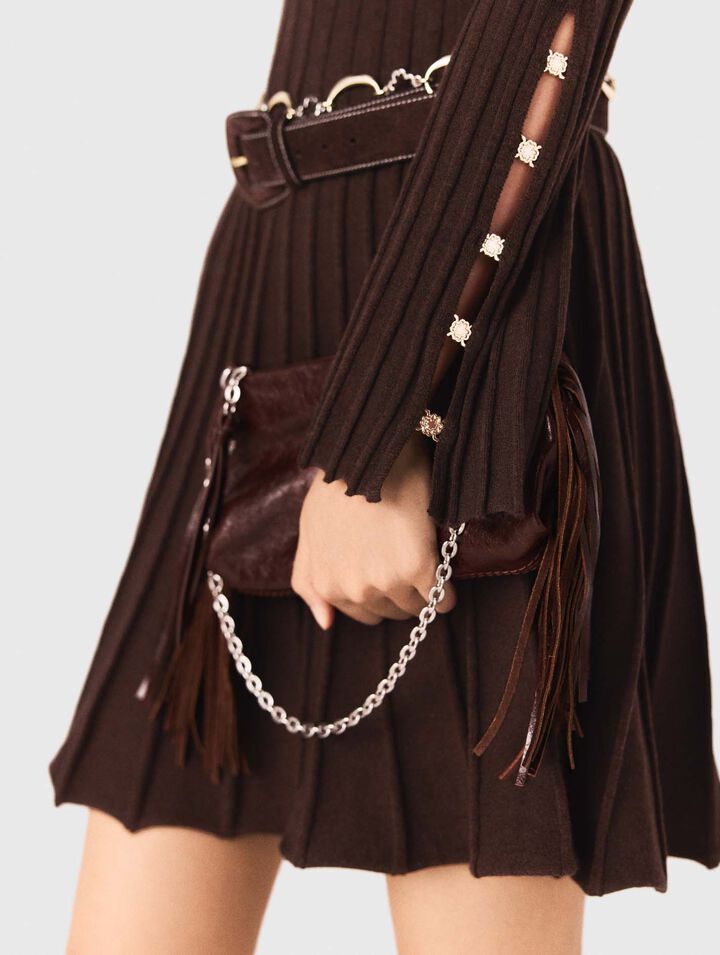 High-neck short skater dress