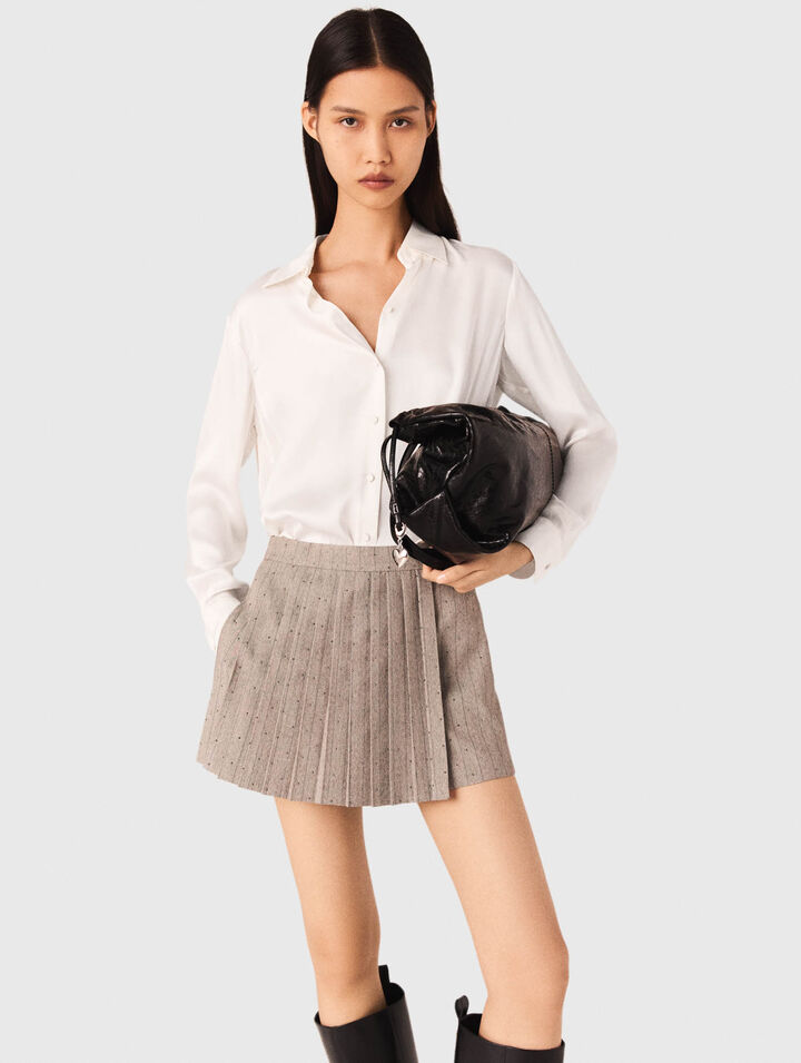 White silk shirt