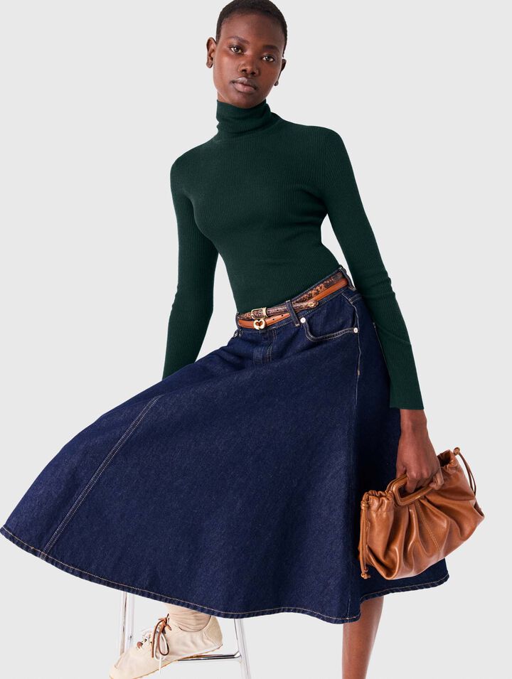 Second-skin high-neck jumper
