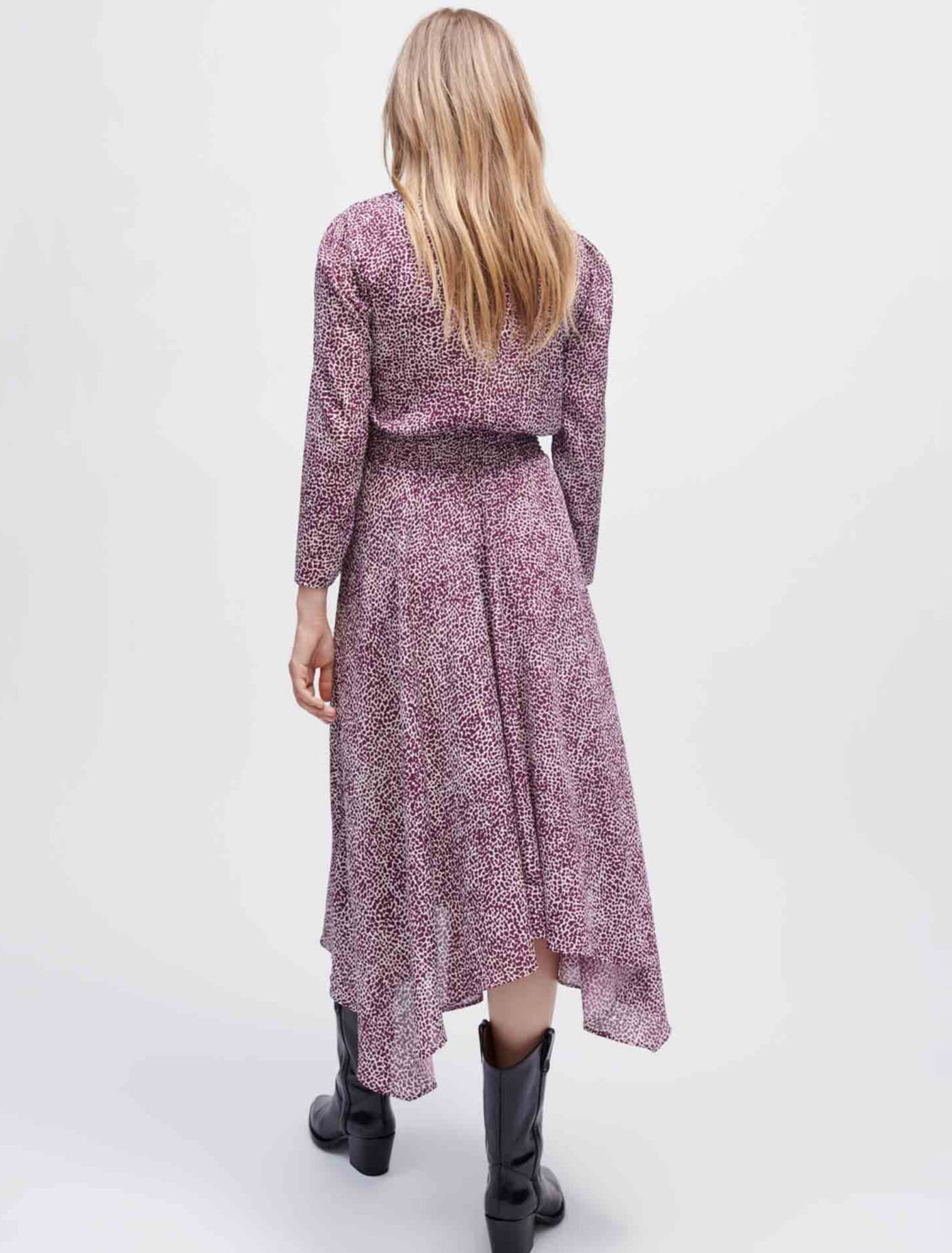 Leopard print asymmetrical dress