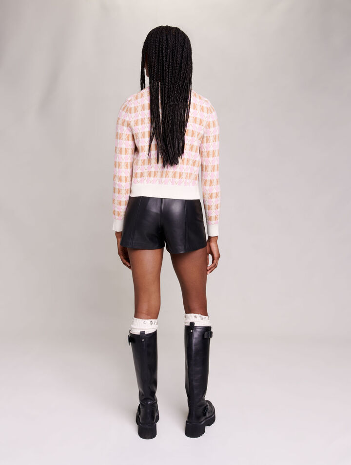 Checked cardigan