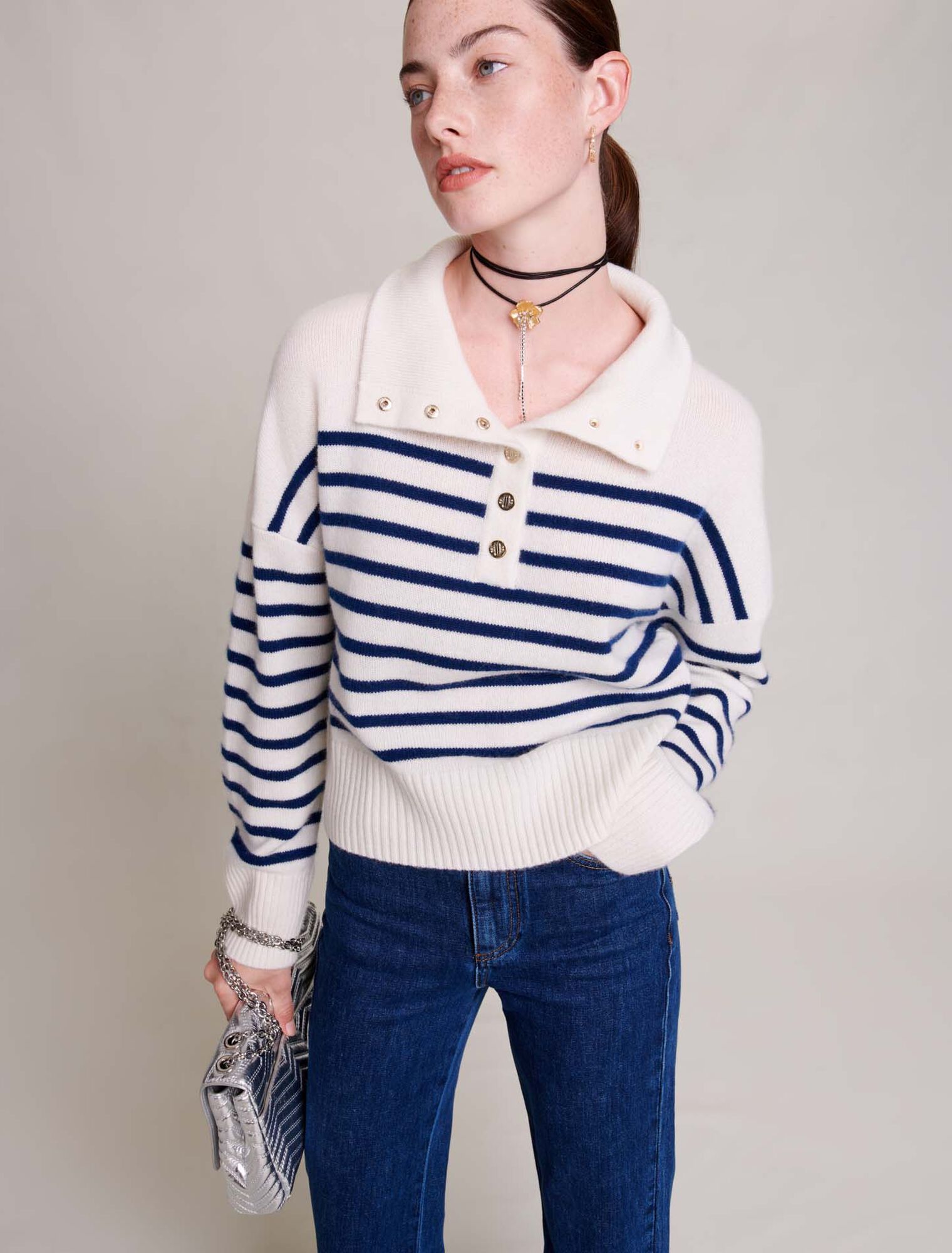 Striped cashmere sweater