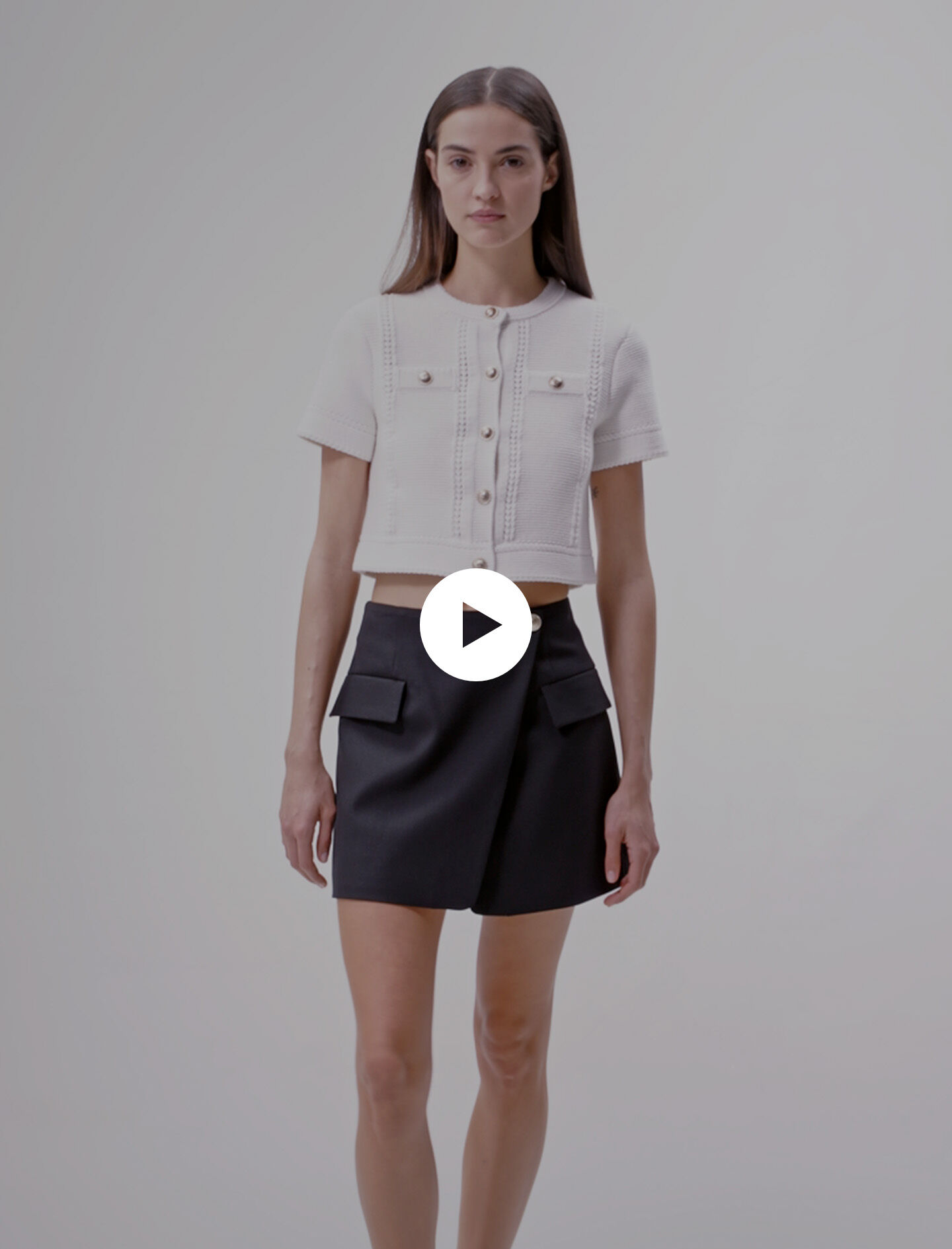 Maje asymmetric leather skirt on sale