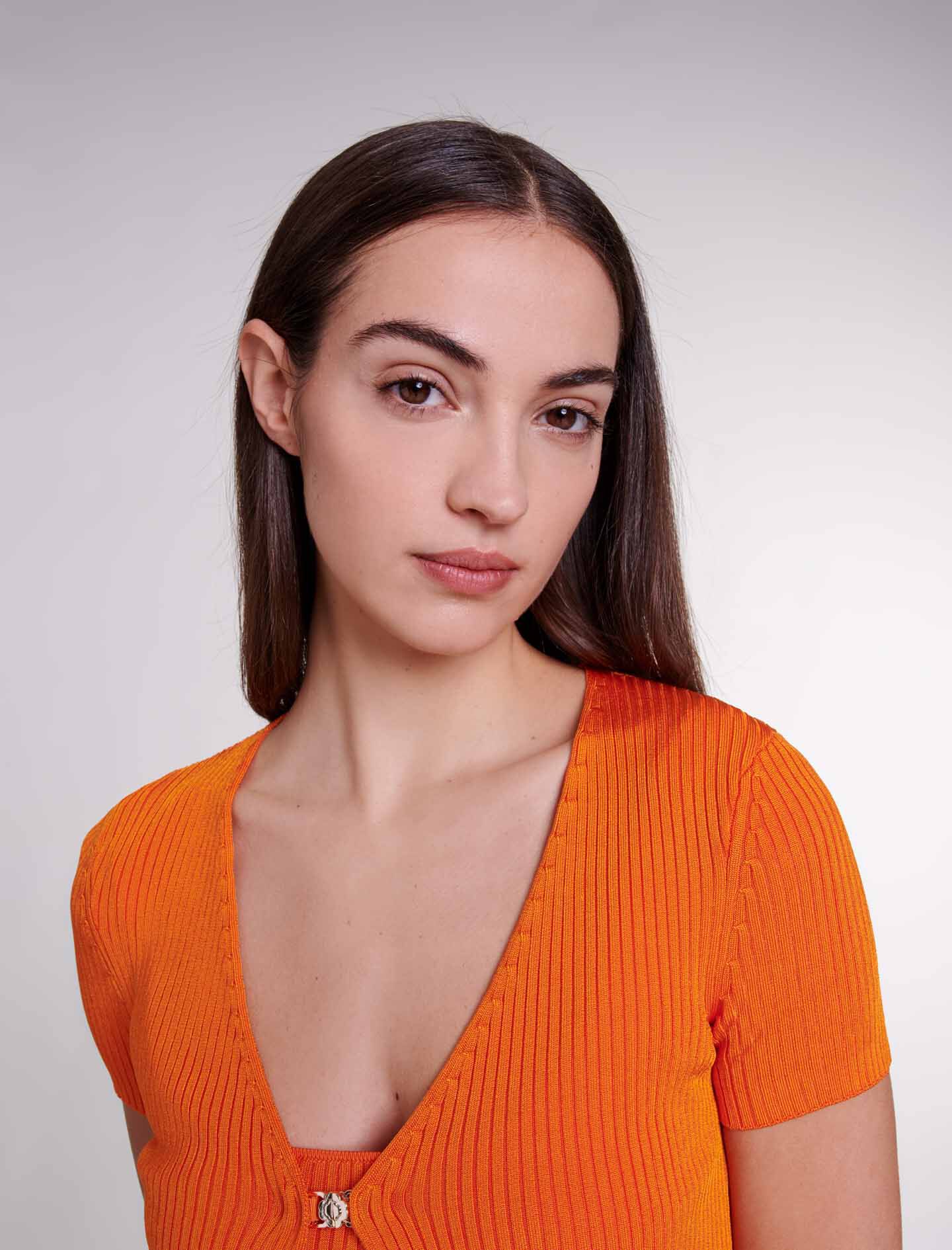 【公式正規品】ninety-nine Portrait Rib Knit 公式正規品】Ninety-nine Portrait Rib Knit Rib knit top White