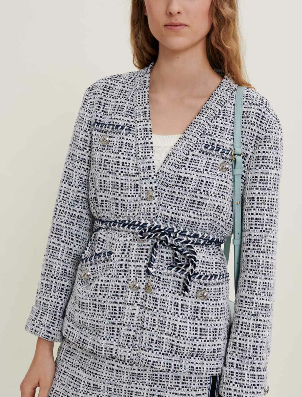 通販でクリスマス Belted tweed jacket - Offline_Blazers-Jackets | Maje その他