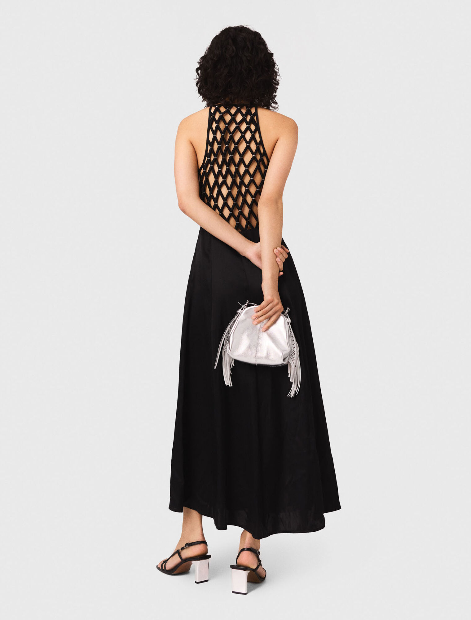 Flowy maxi dress with braided back