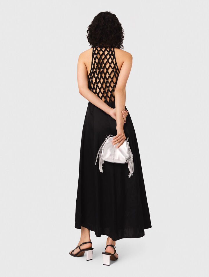 Flowy maxi dress with braided back