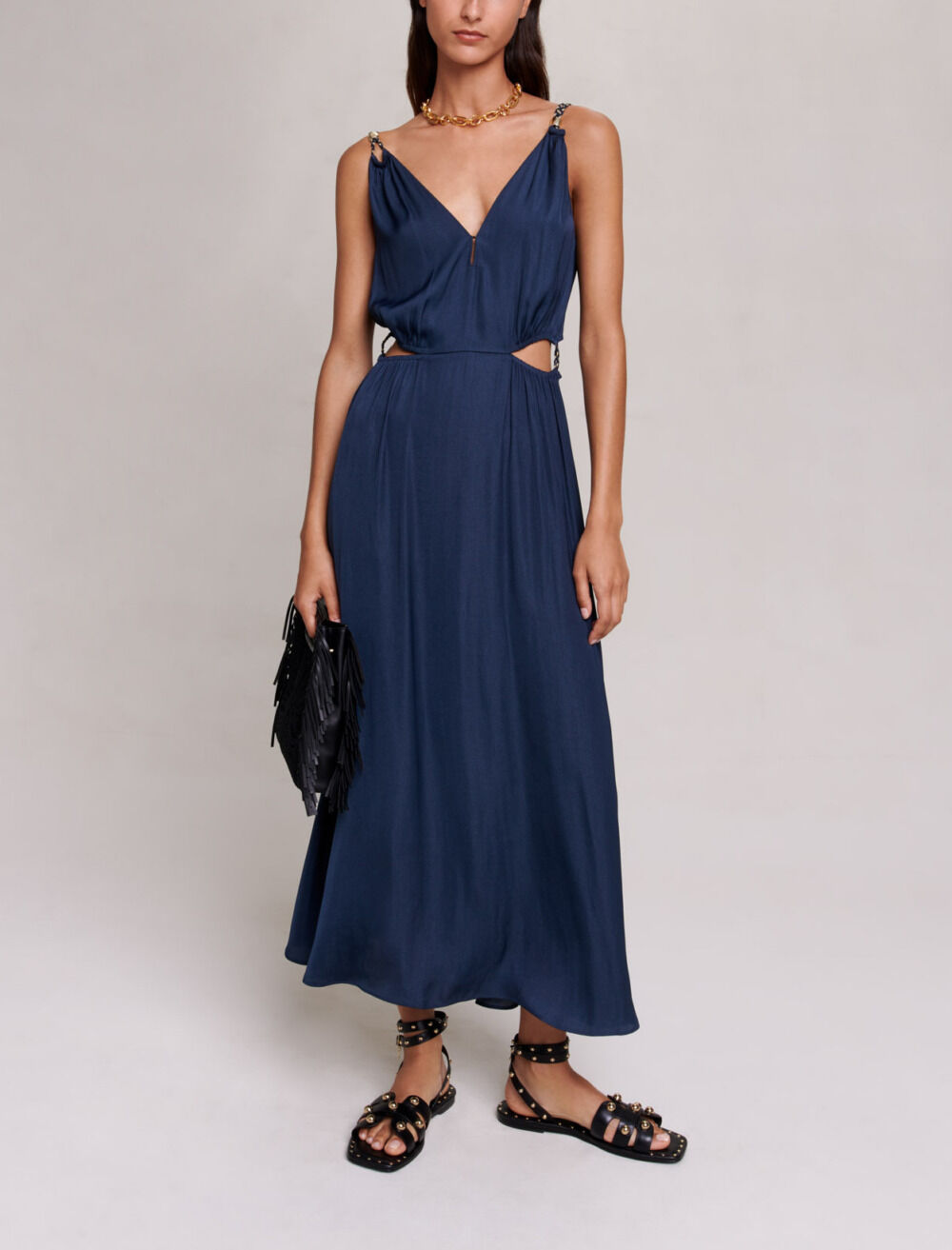Openwork midi dress