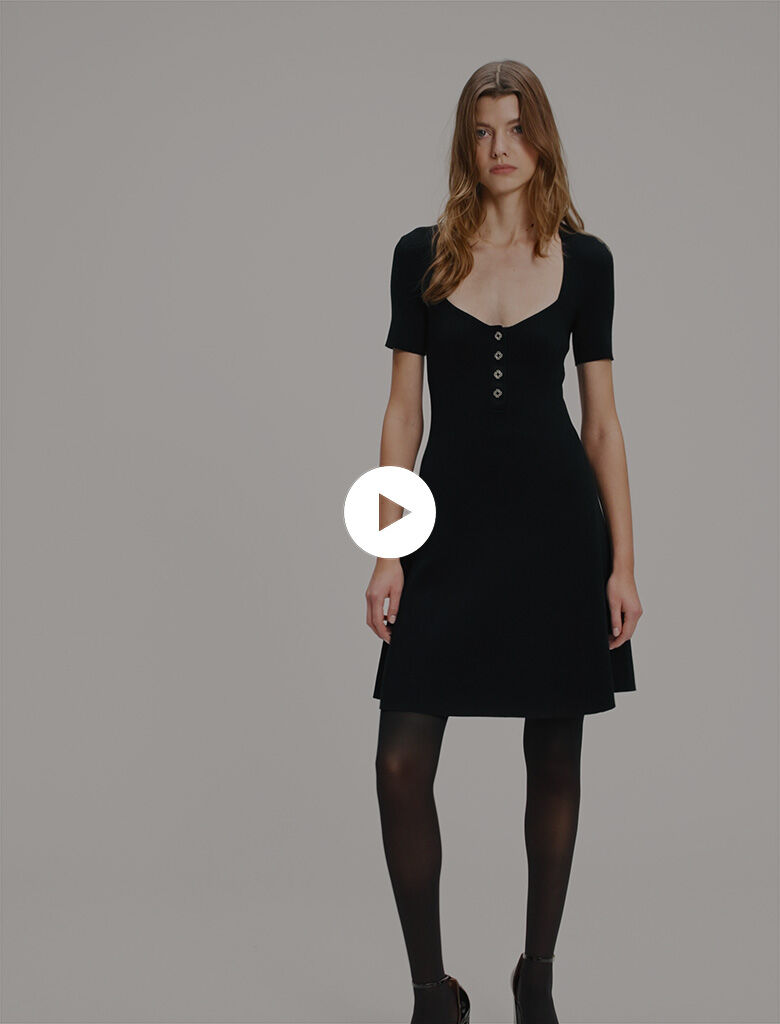 YILON Petit ribbon knit black ブラック YILON イロン Petit ribbon knit ブラック