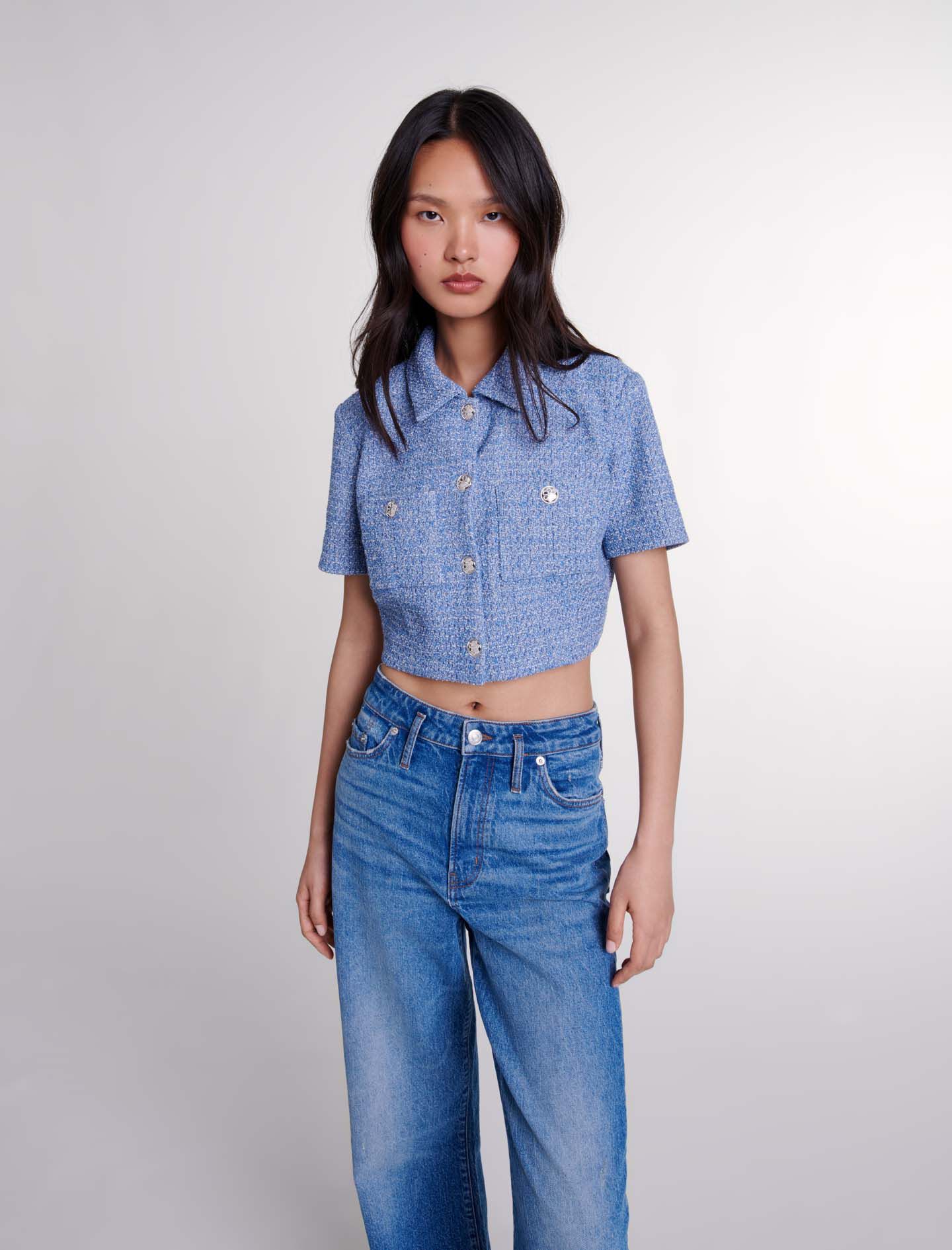 Tweed top - | Maje