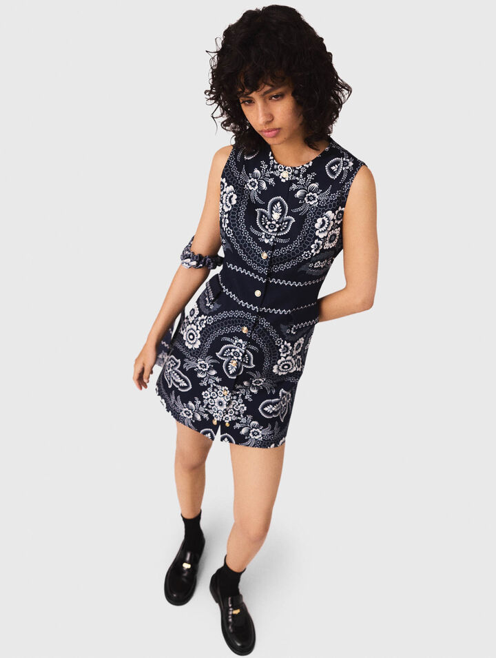 Patterned shift dress