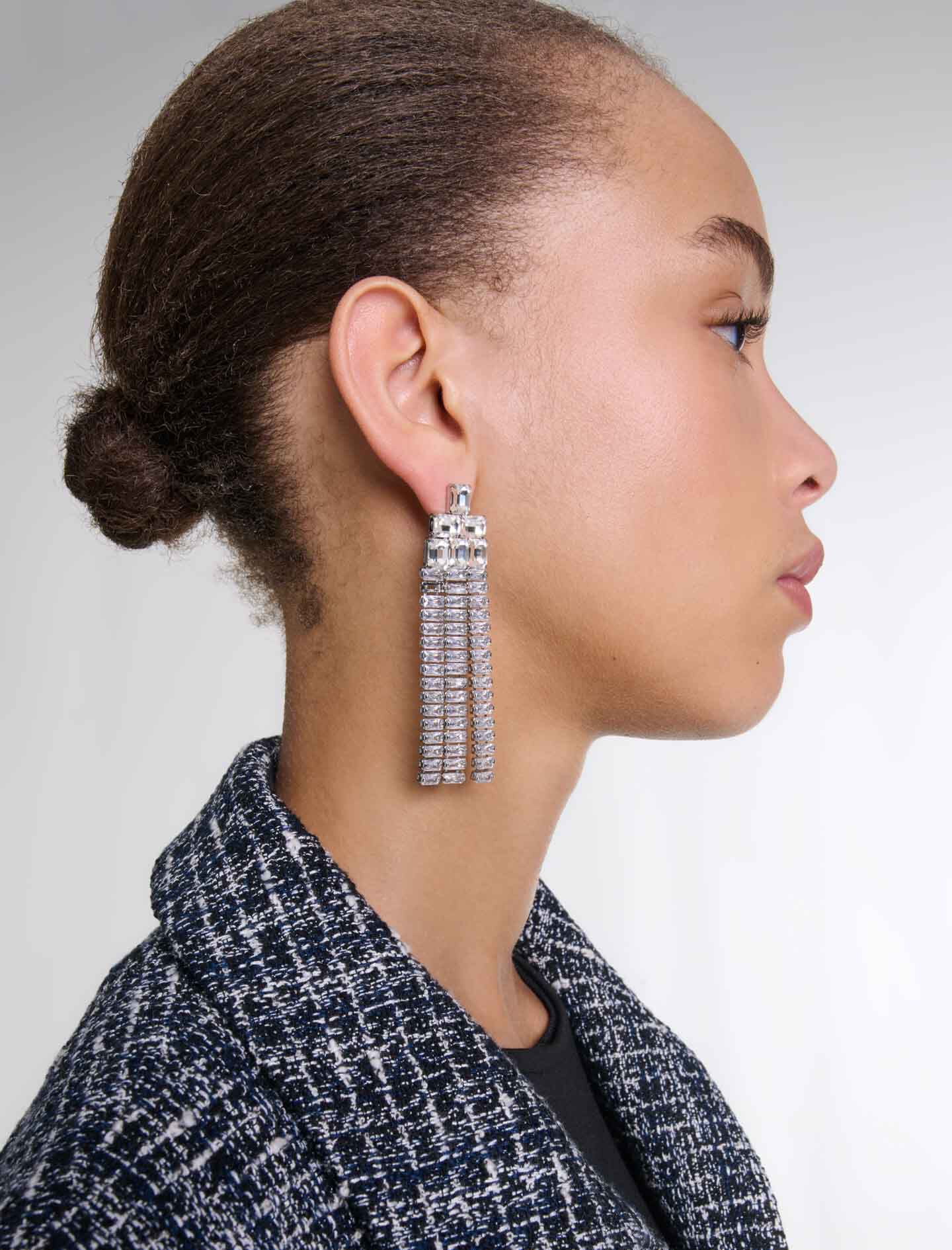 Cascade diamanté earrings - Earrings | Maje