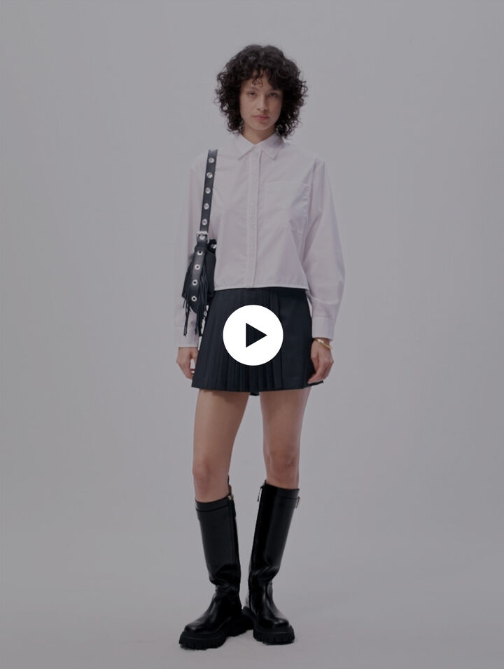 Beaded cropped shirt