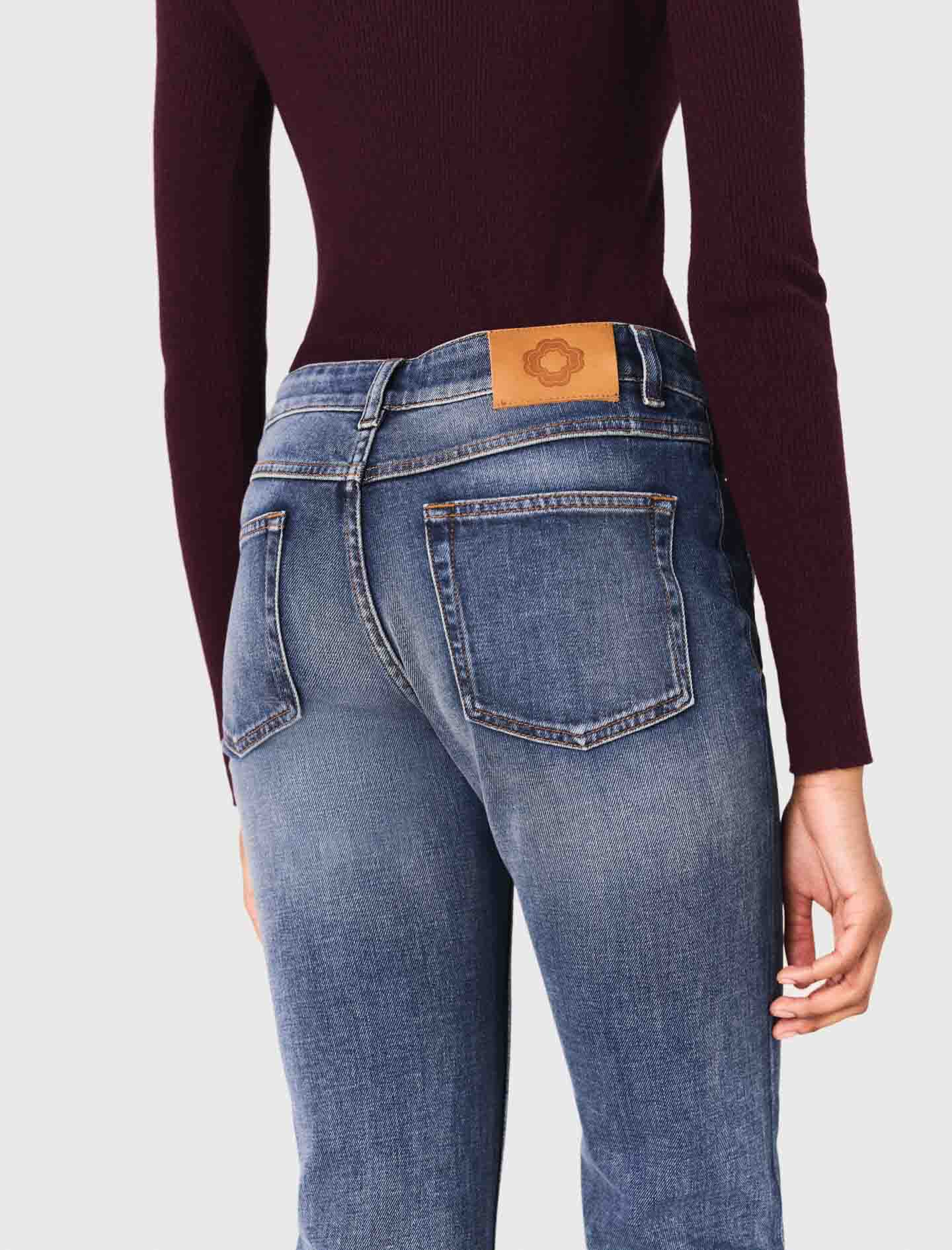 Bootcut jeans with zip pockets Blue for Women | Maje