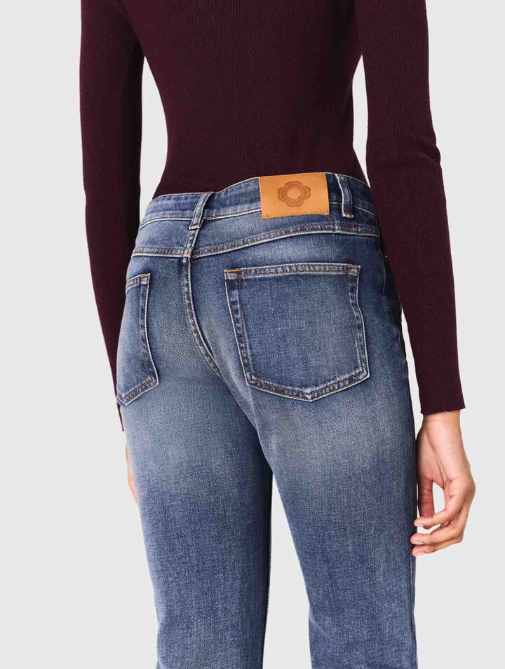 Bootcut jeans with zip pockets