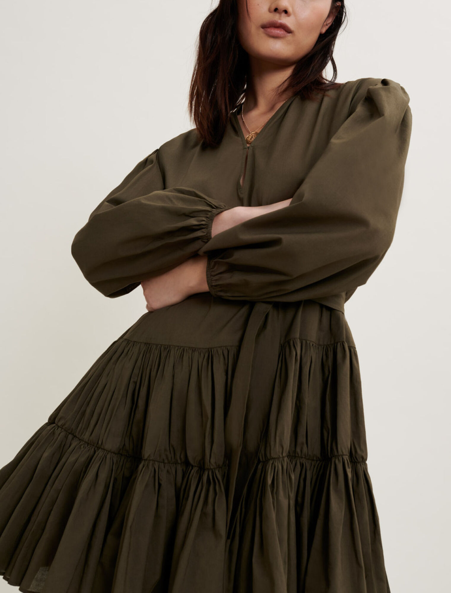 Belted cotton dress