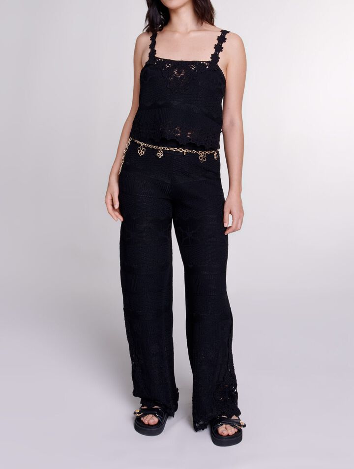 Guipure crop top