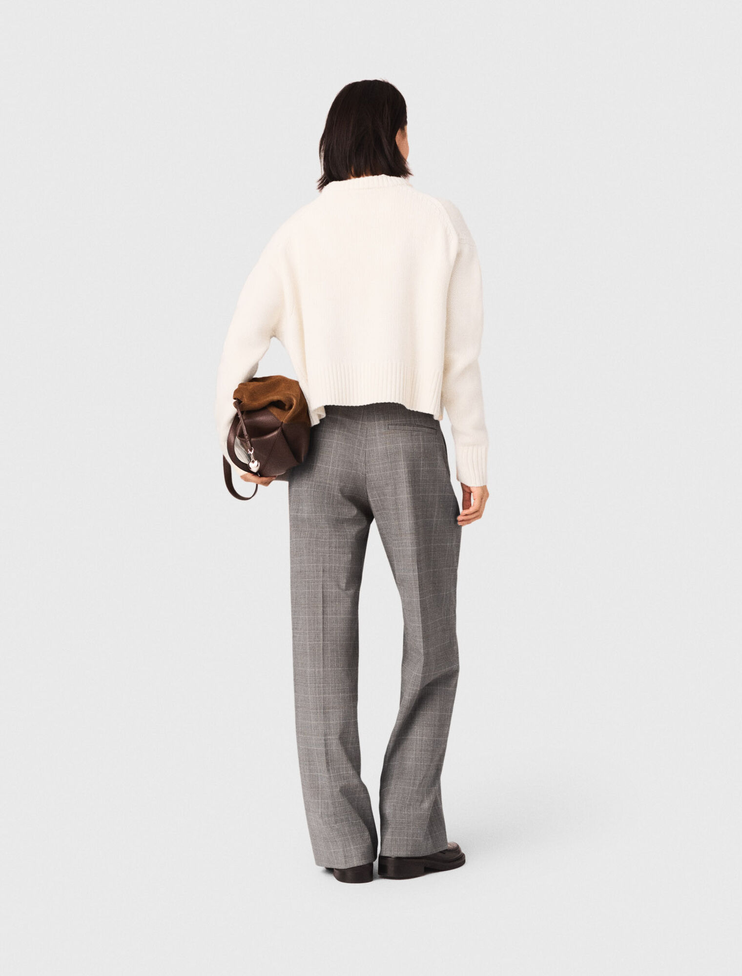 Checked suit trousers