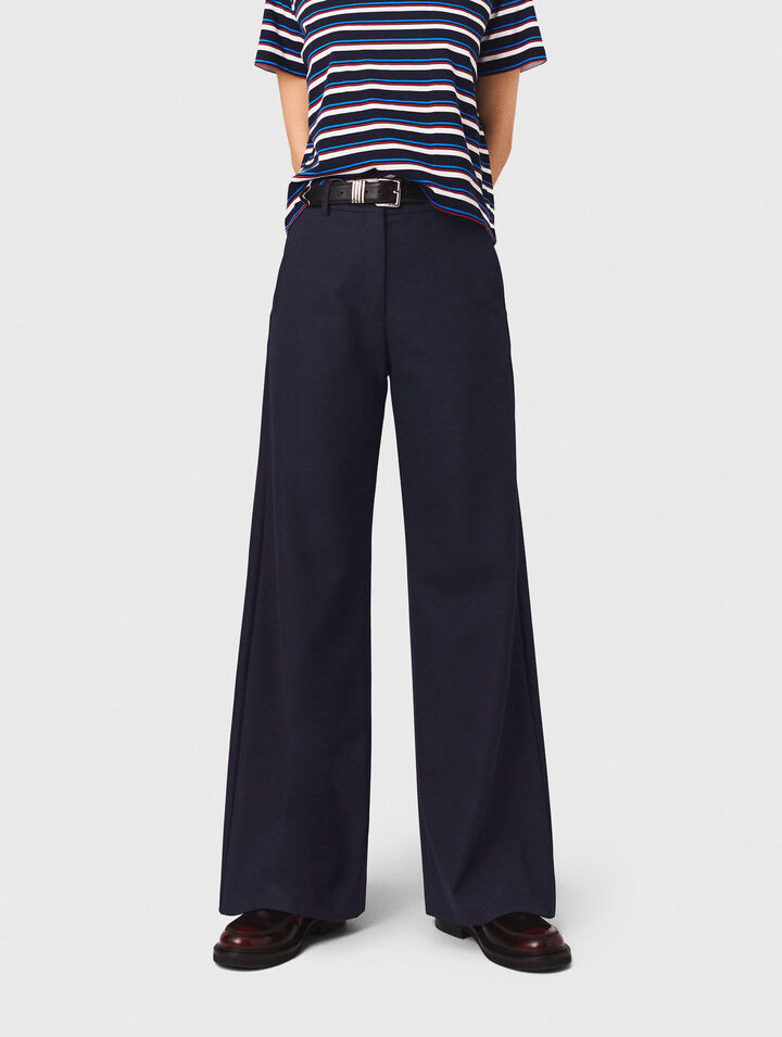 Suit trousers with pintucks