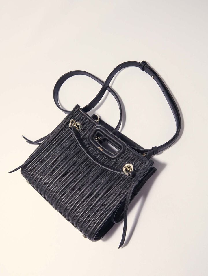 Mini quilted leather tote bag