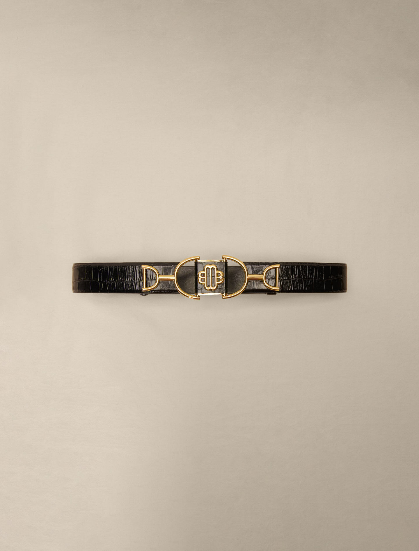 Wide smooth leather belt - Offline_Accessories | Maje