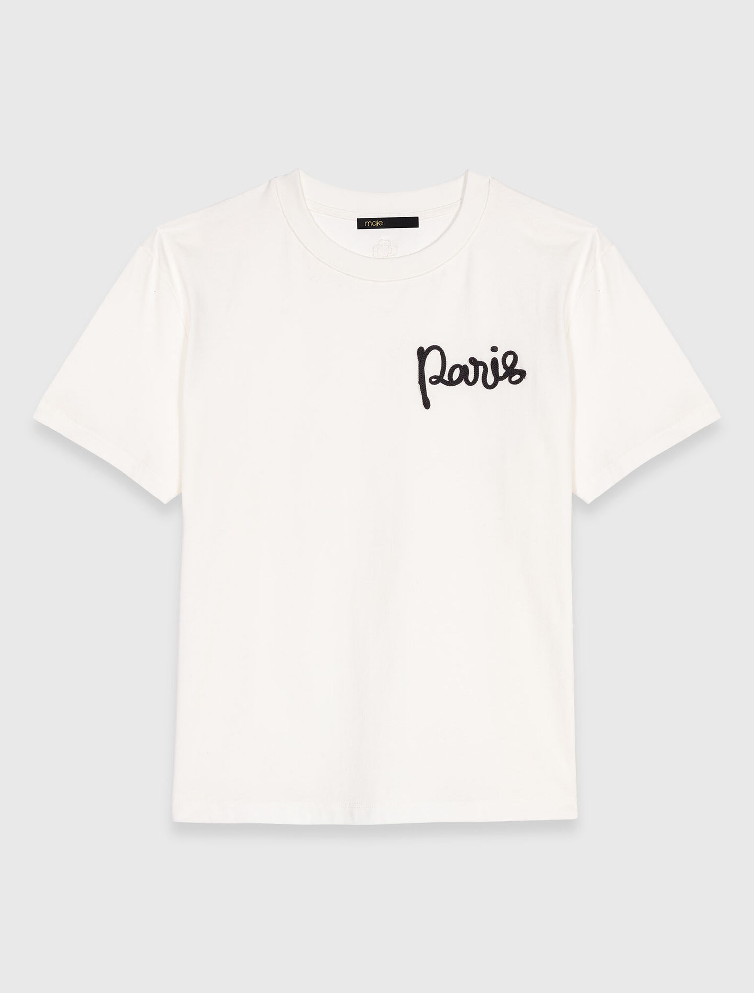 T-shirt with embroidered Paris logo