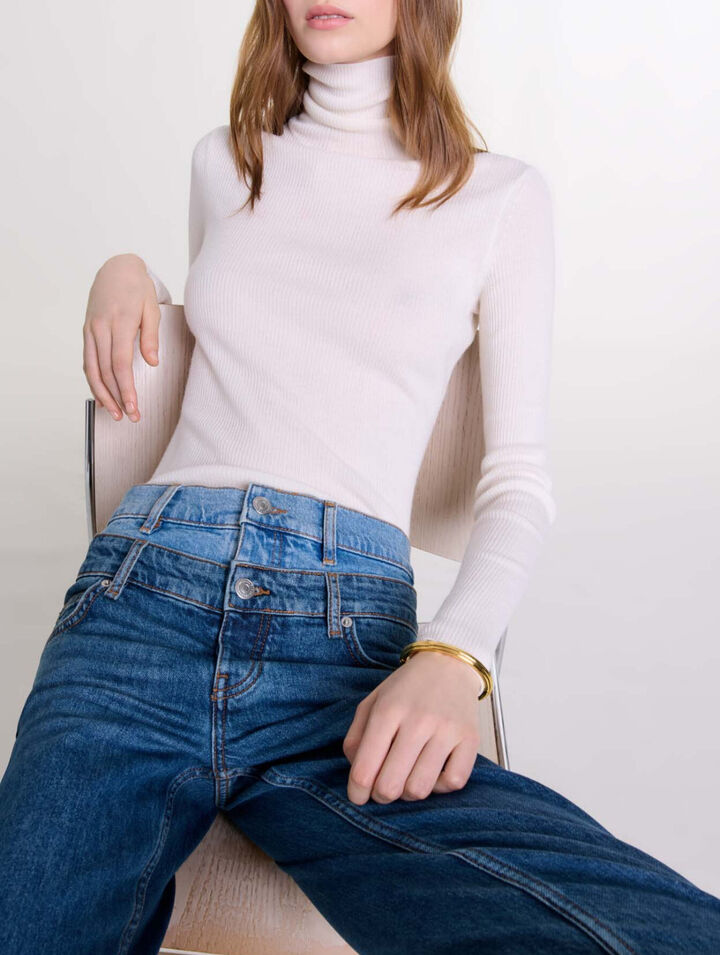 Double waistband jeans