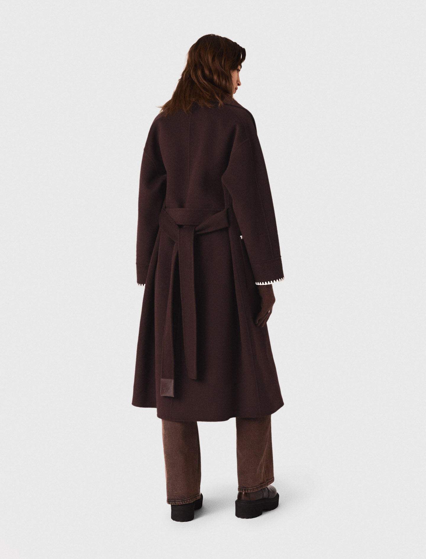 コート fub felted coat brown 6y fub felted coat brown 6y