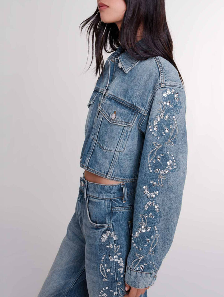 Embroidered denim jacket 