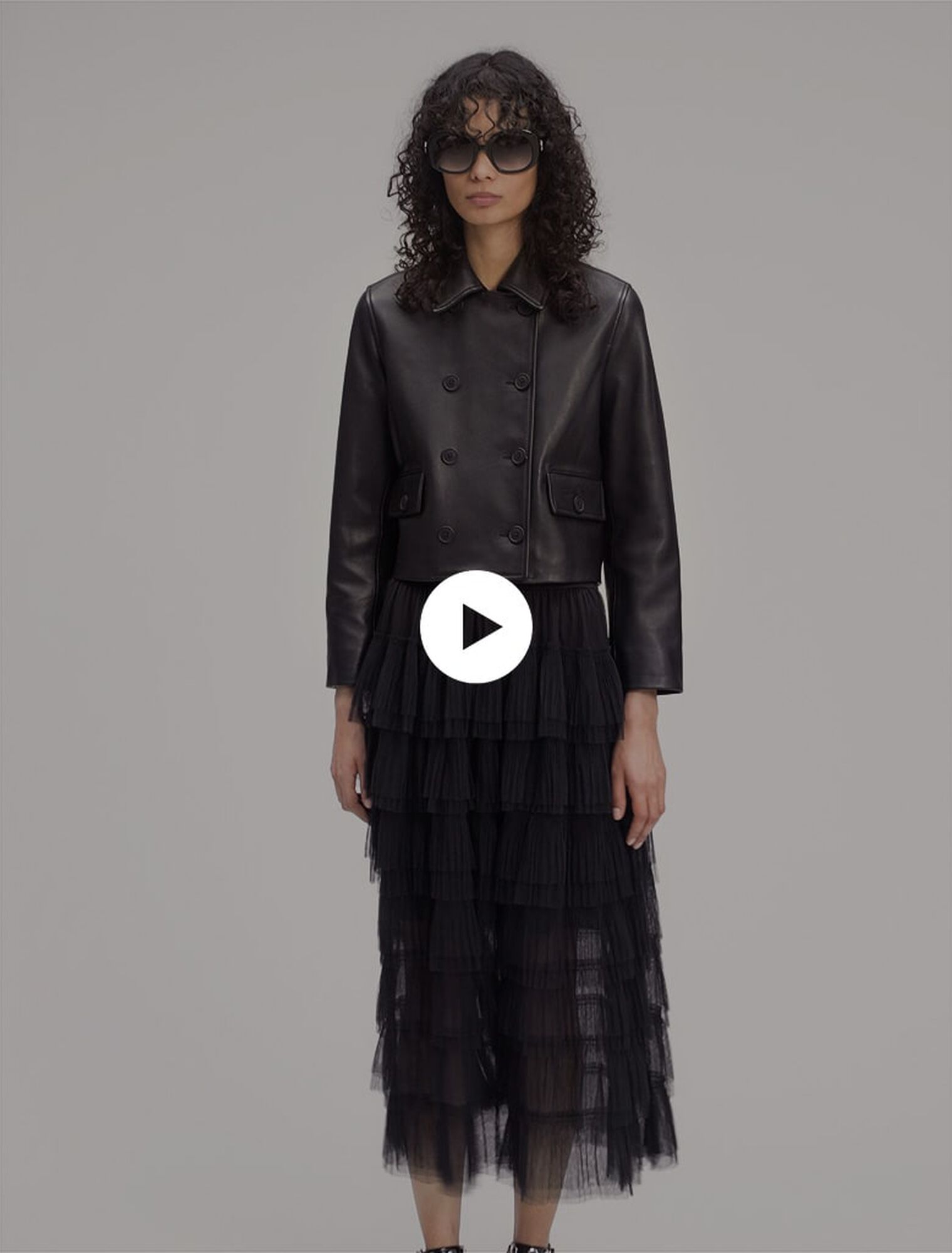 Tulle midi skirt