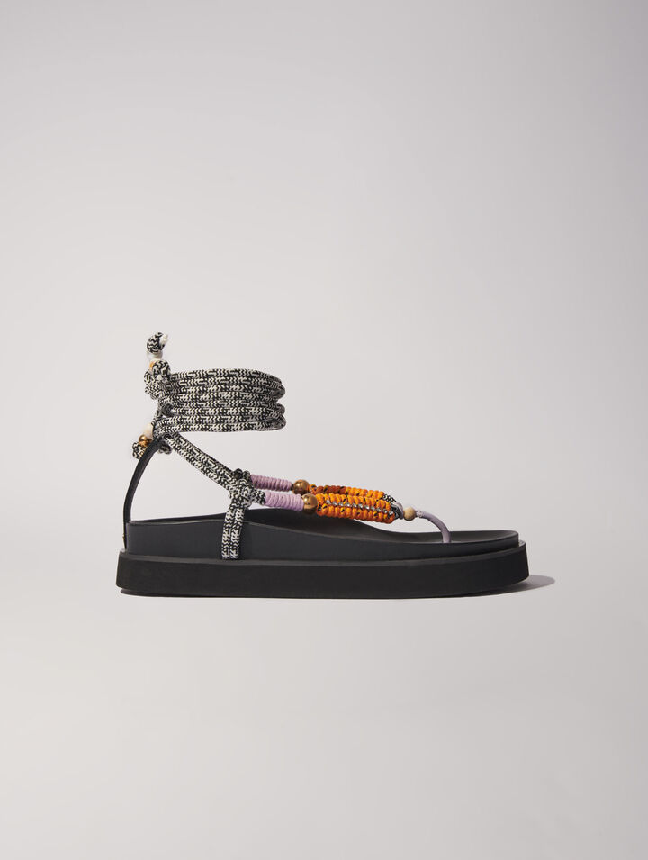 Sandals with braided straps