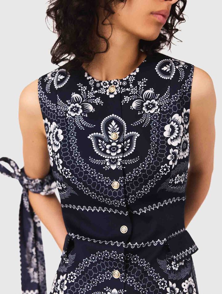 Patterned shift dress