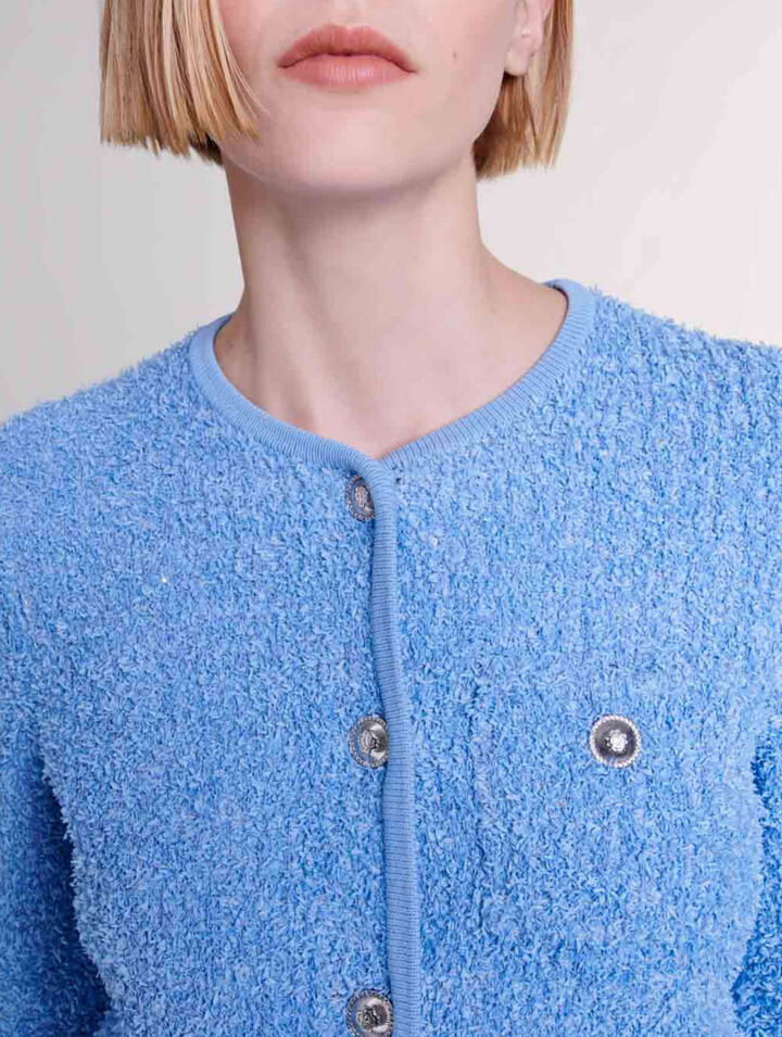Sequin knit cardigan