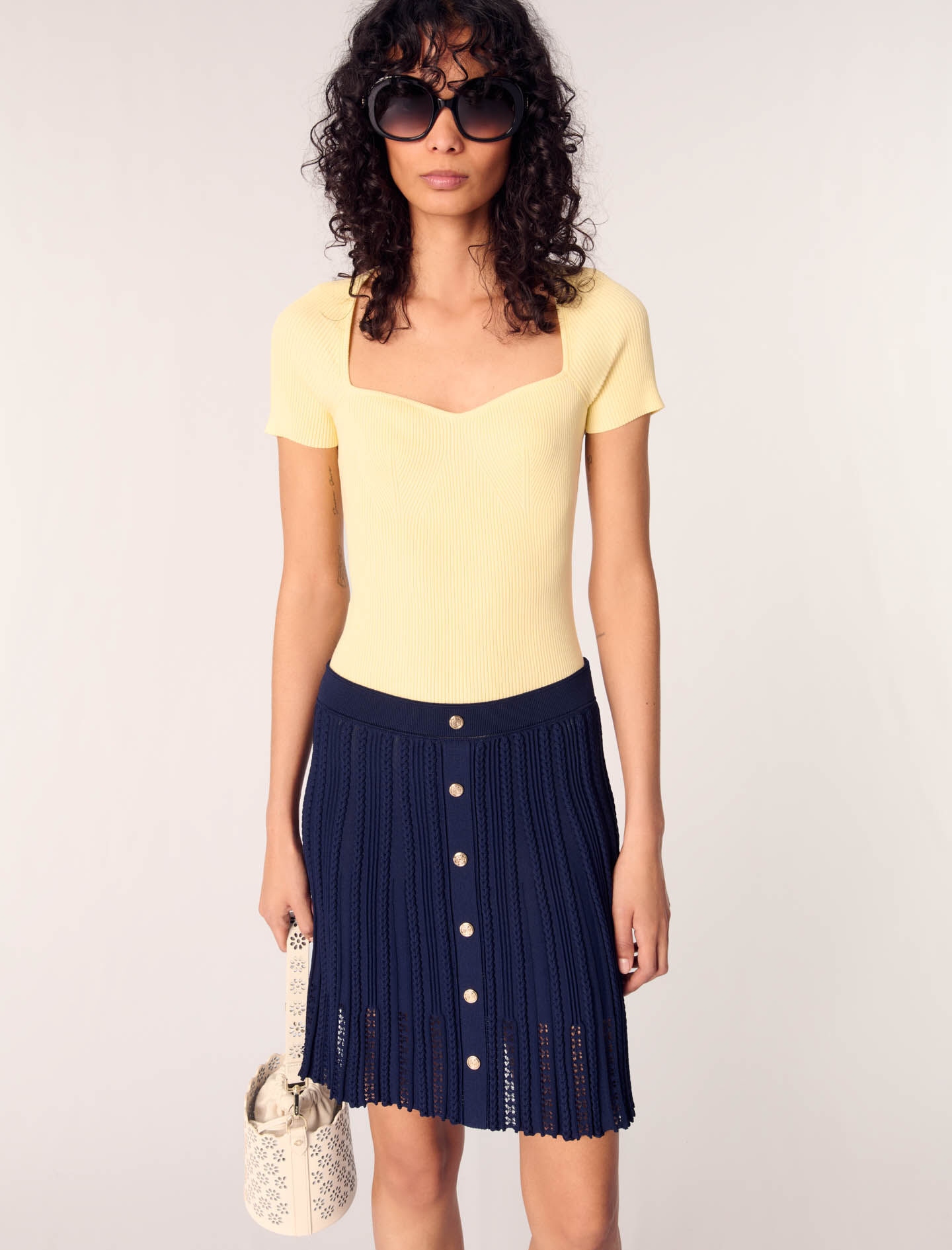 土日限定出品）eaphi　RANDOM RIB KNIT SKIRT　short eaphi random rib knit skirt リブニットスカート - メルカリ