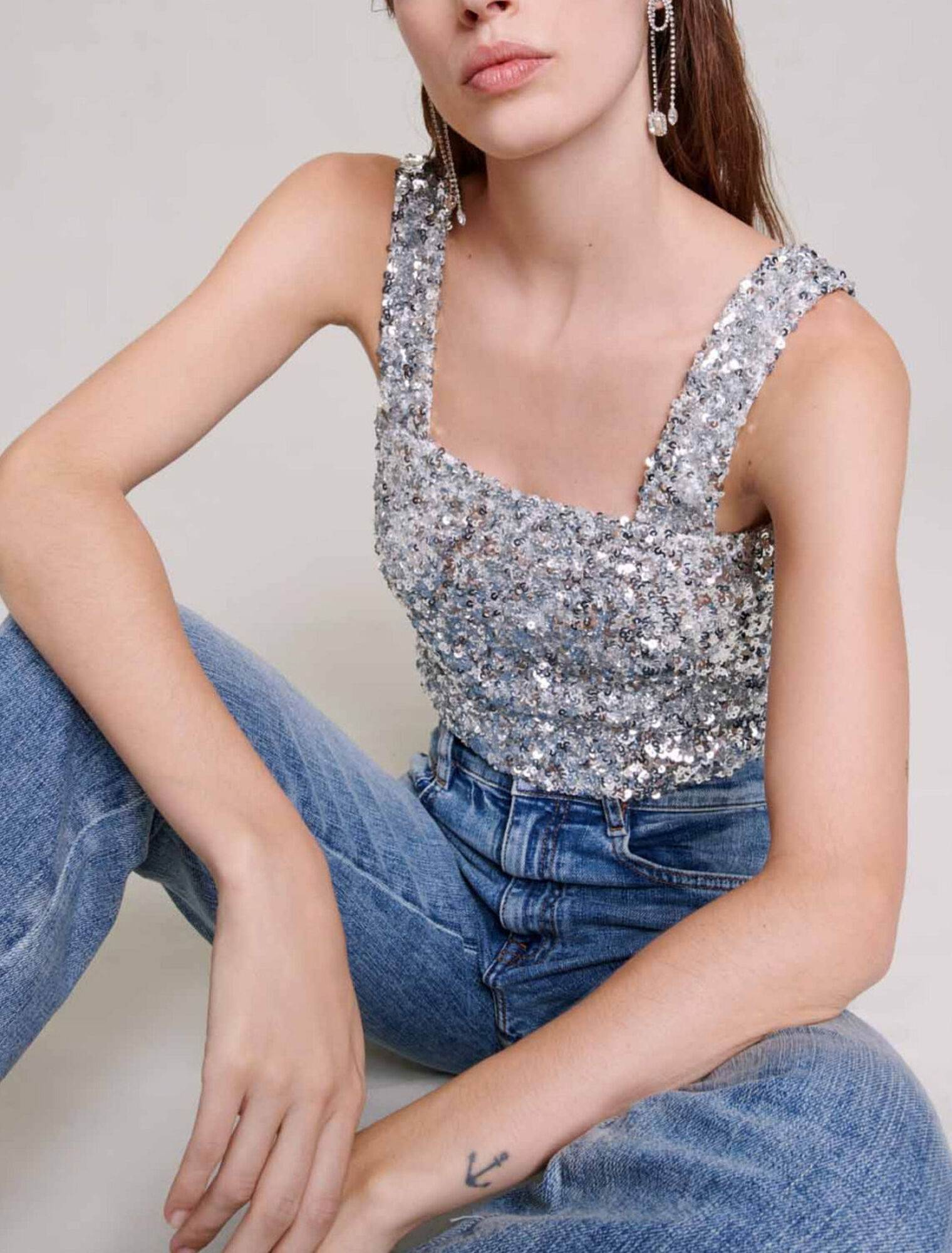 Sequinned top