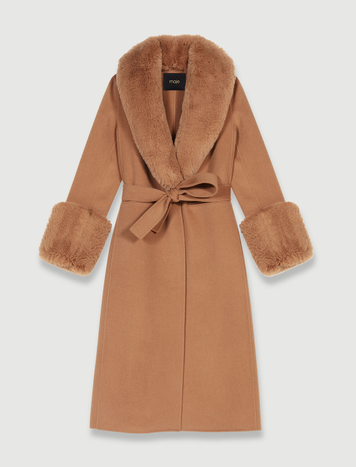 【YILON MADE】Waistmark eco fur coat ブラウン YILON MADE Waistmark eco fur coat ブラウン
