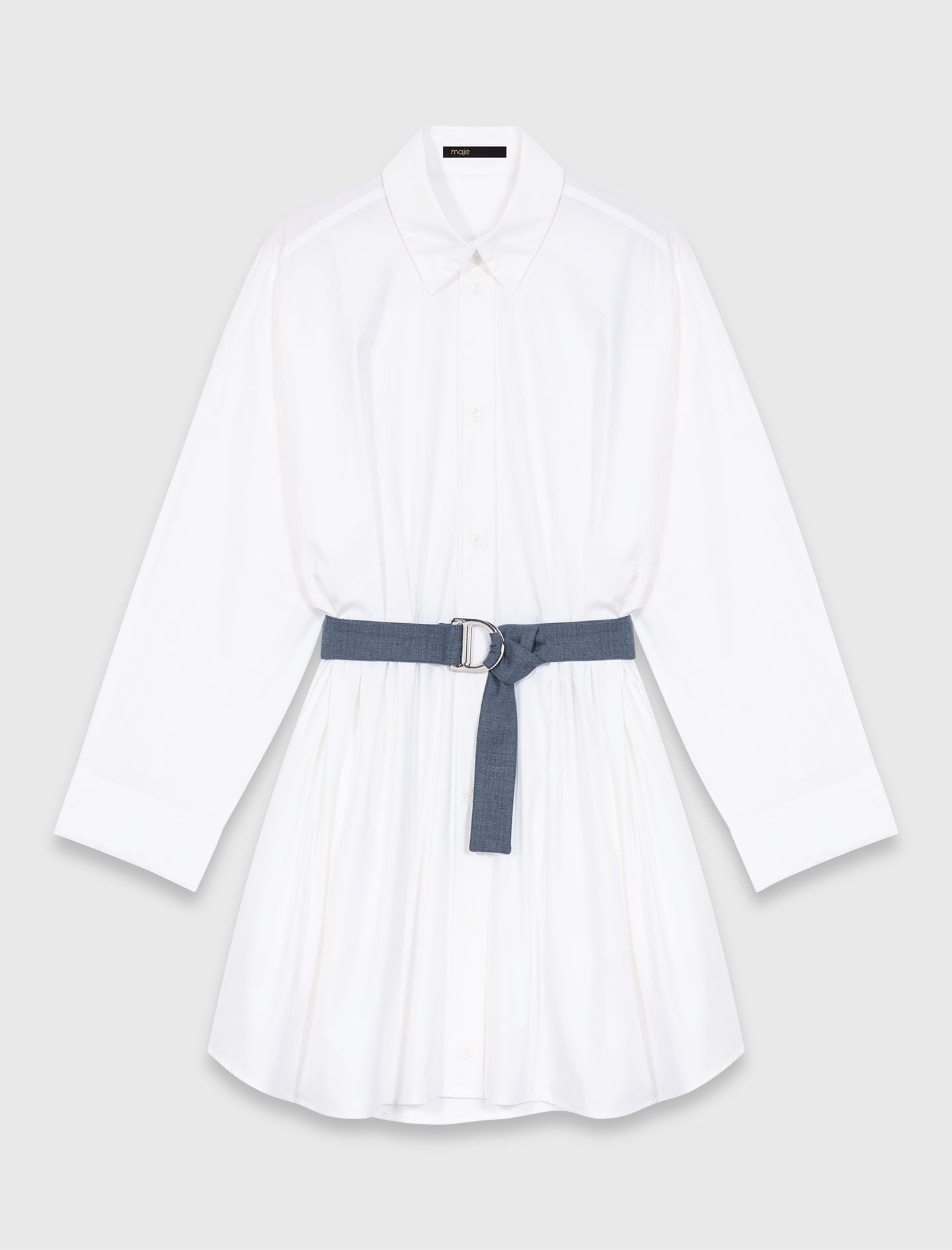 Shirt dress with contrast belt 6
