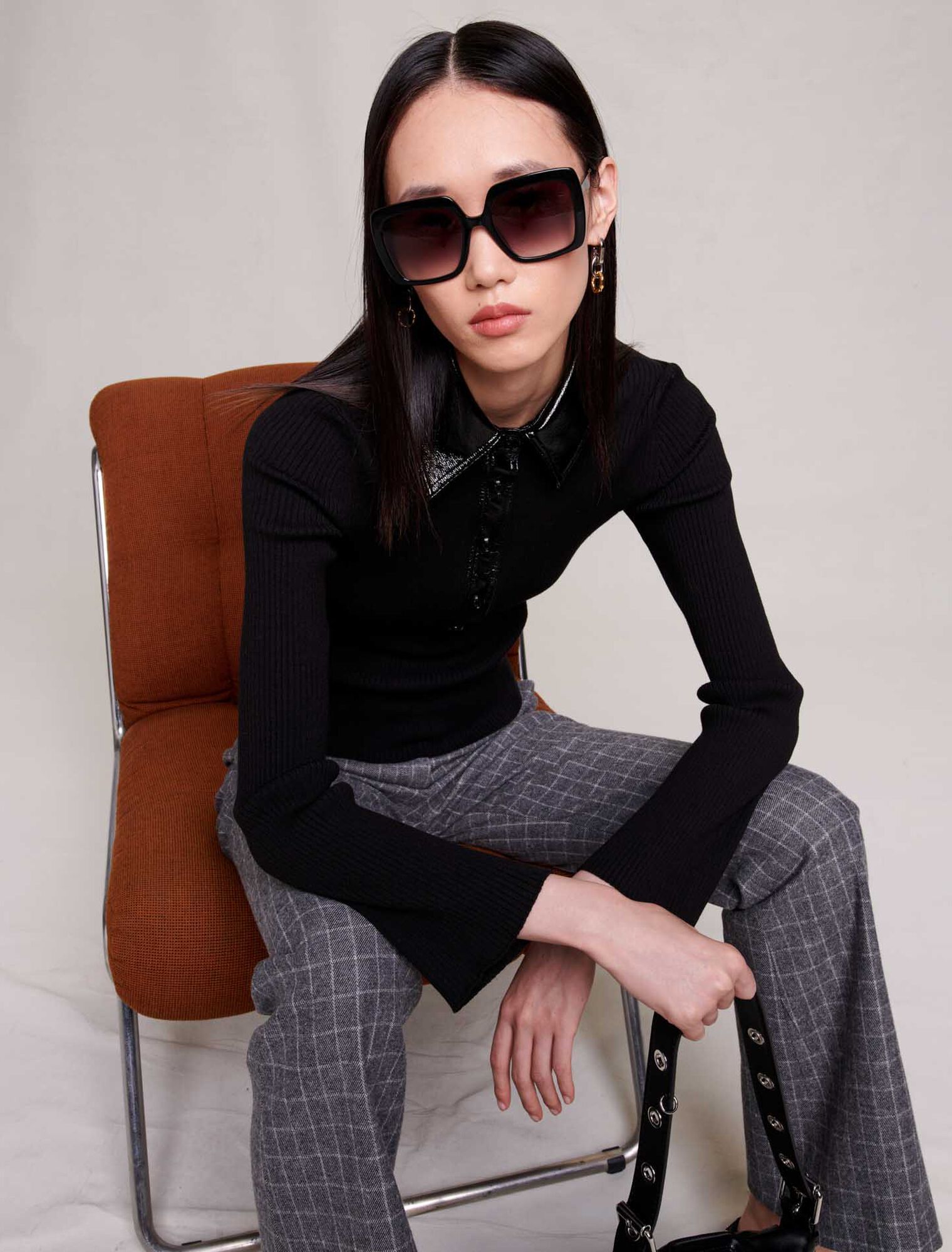 Knit polo jumper