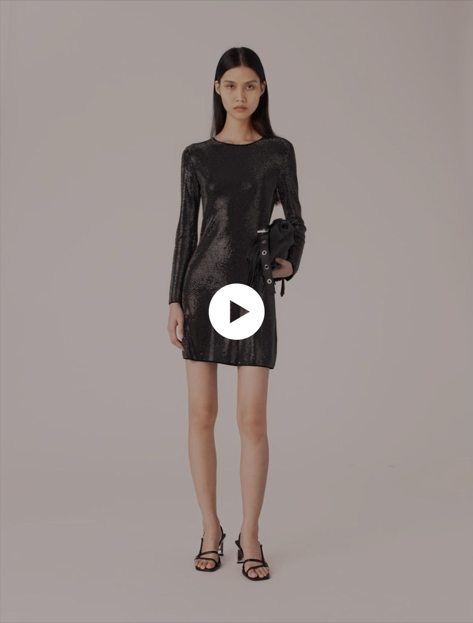 Short rhinestone knit dress