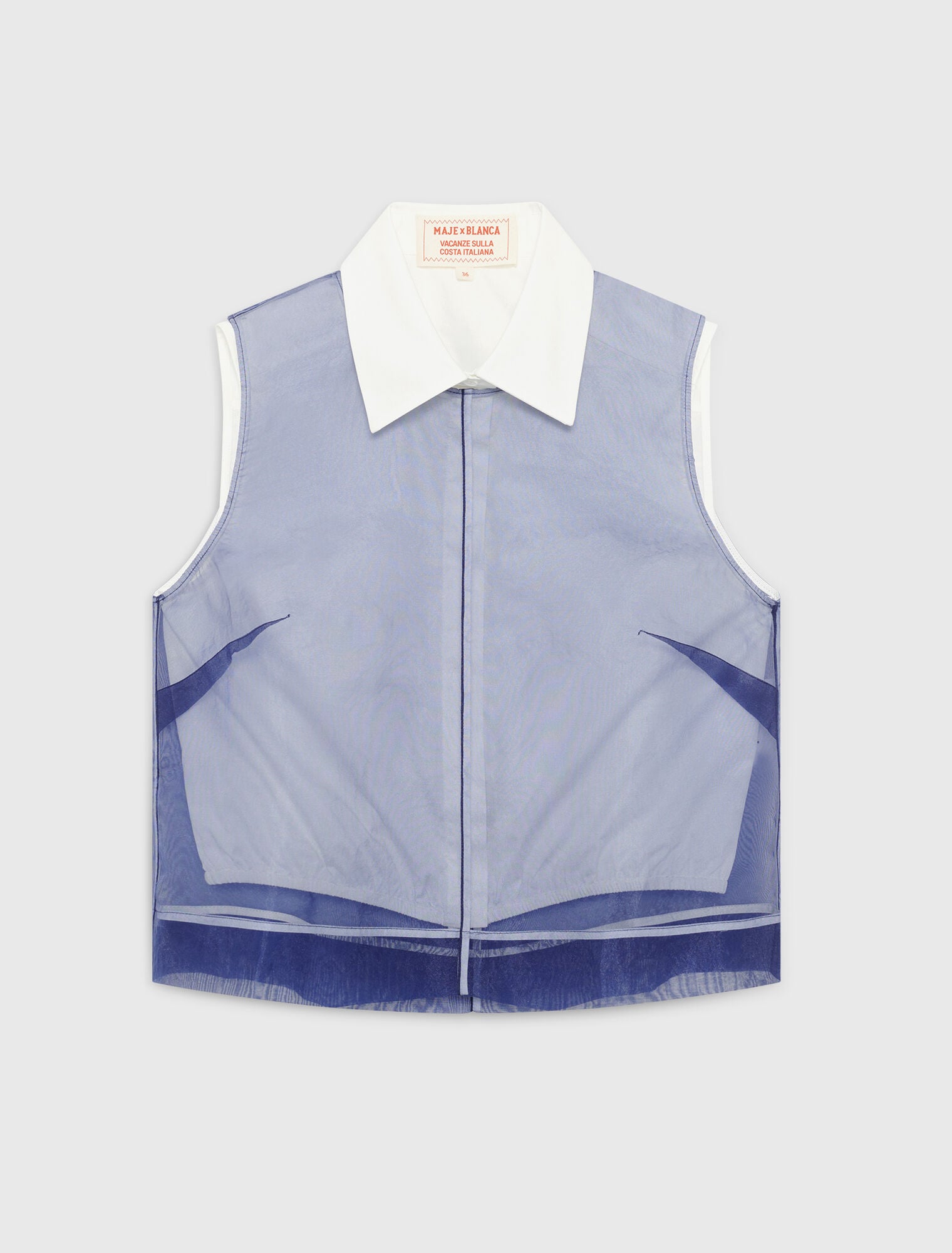 Cotton top with removable organza 7