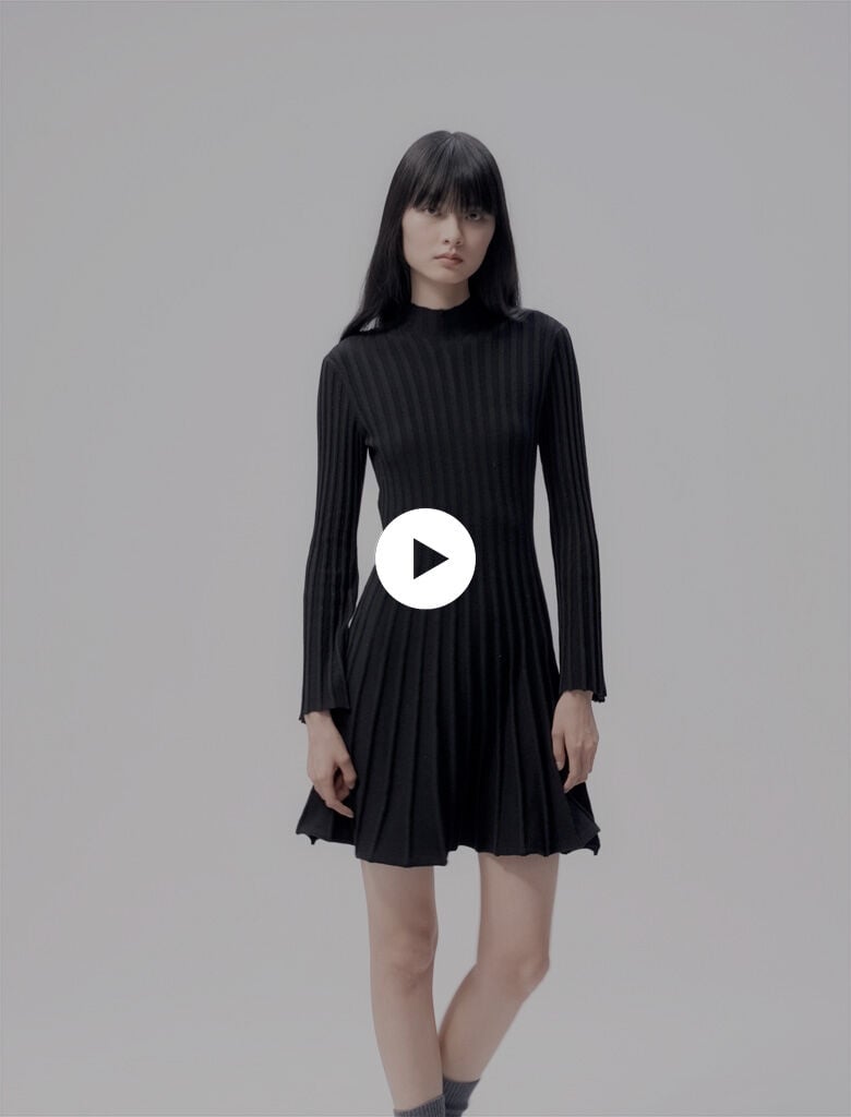 Maje black knit dress shop