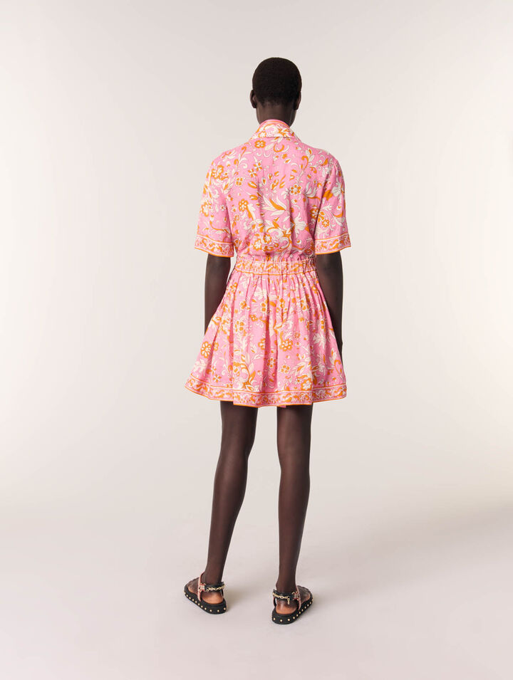 Short flowing patterned dress