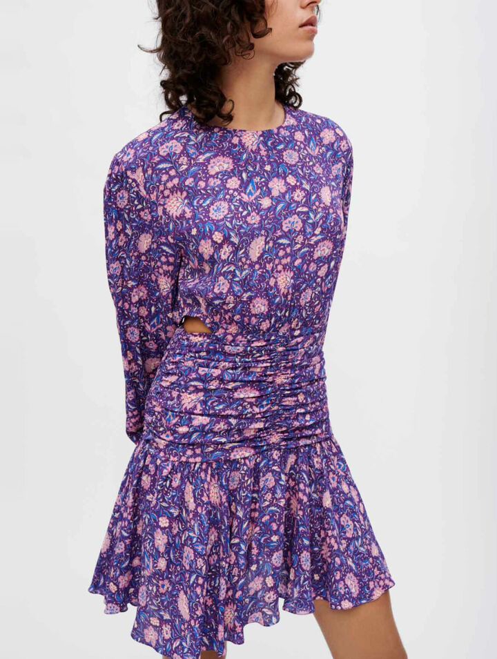 Dahlia printed viscose dress
