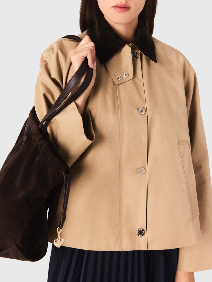Suede leather M tote bag