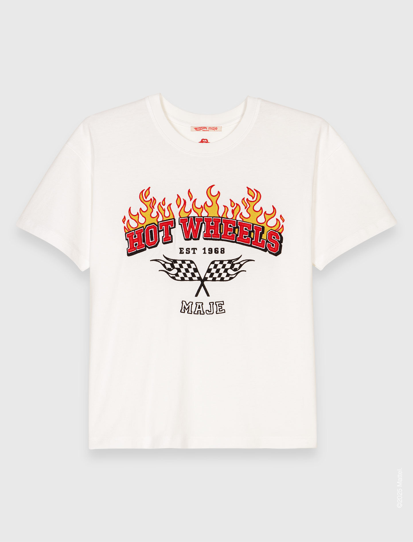 Embroidered T-shirt White for Women | Maje