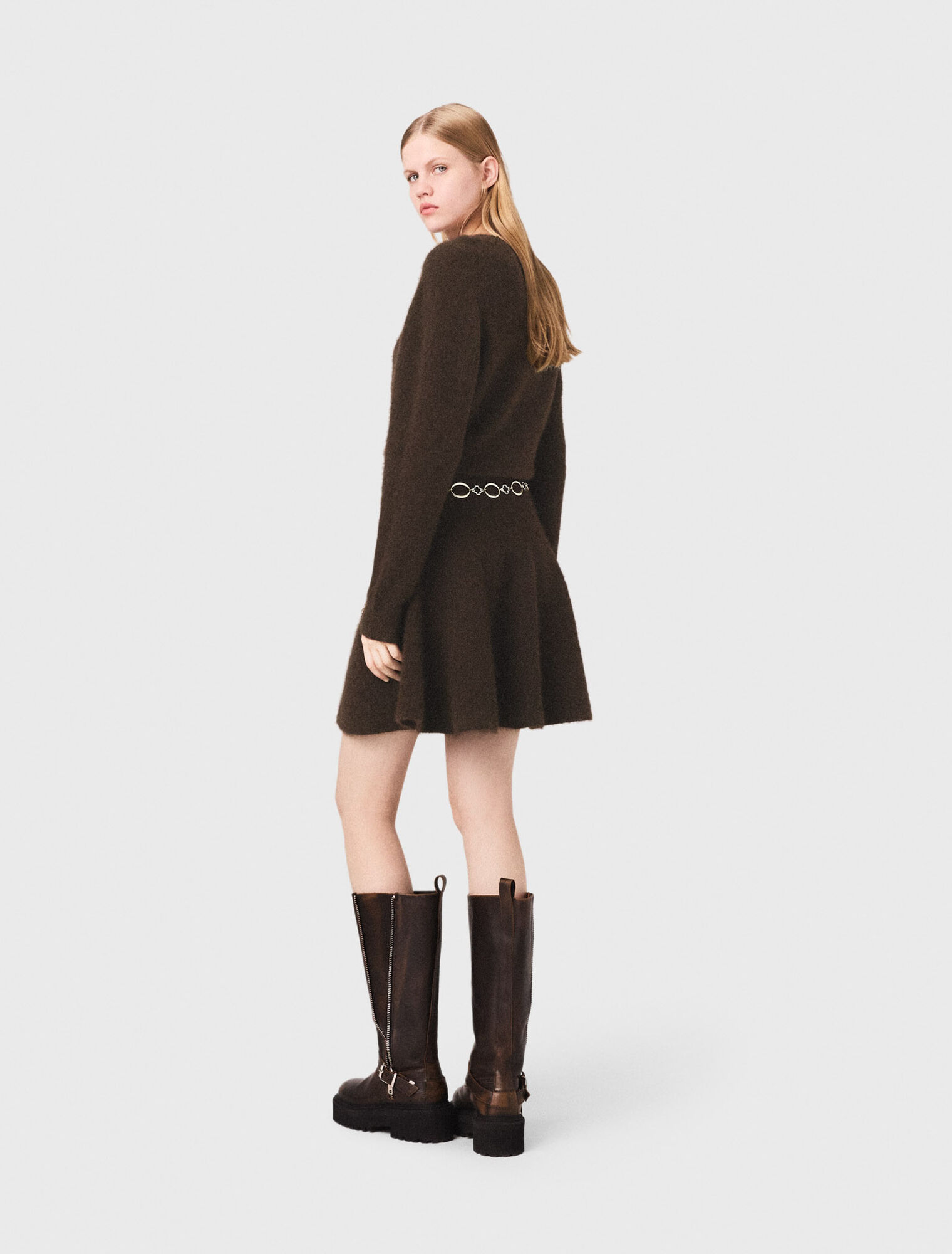 Short yak blend dress