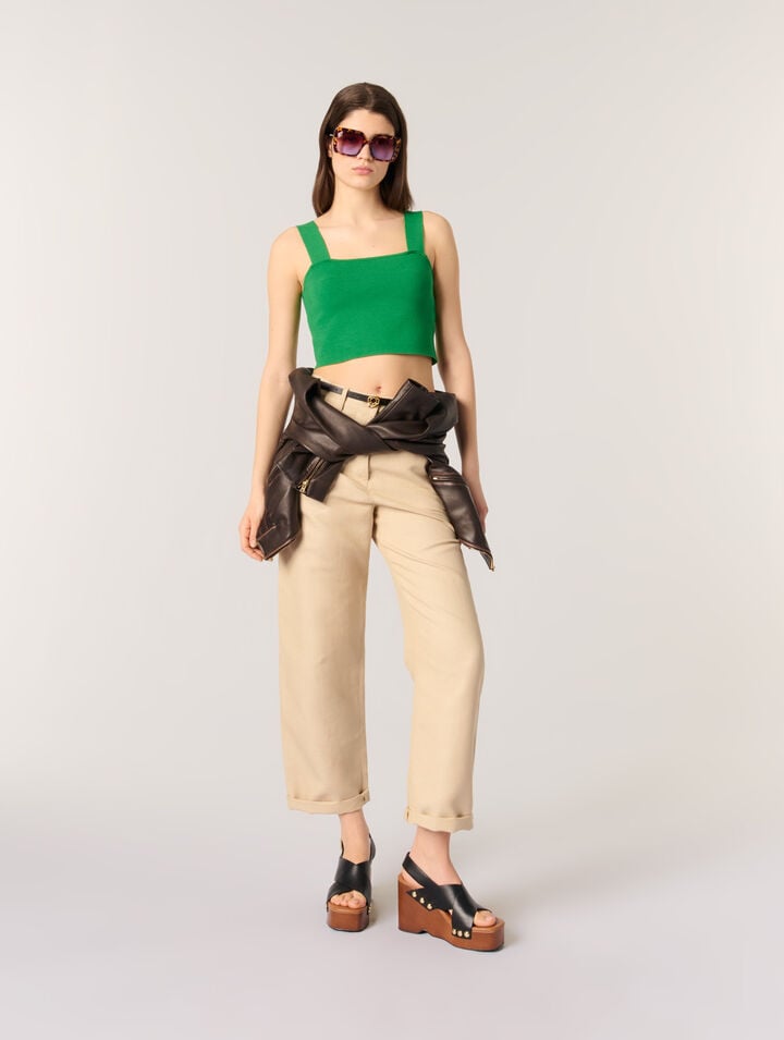 Knit crop top