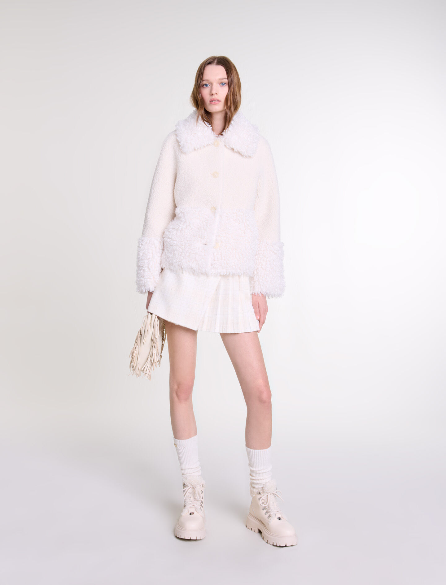 Maje faux fur jacket online