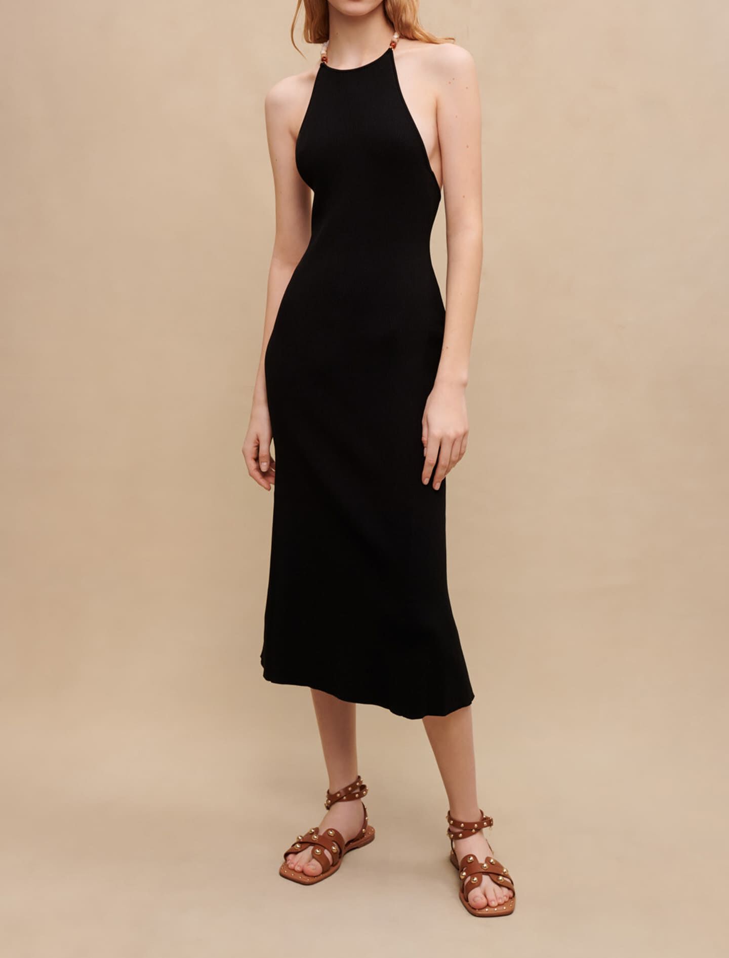 ★ DIAGONAL★ HALTERNECK LONG DRESS charcoal DA251OP02CH Superdown Jade Halter Maxi Dress | Pickle