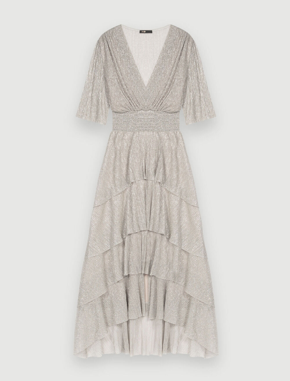 MAJE ブレザードレス Full lamé dress with ruffles Denim - Jeans for Women | Maje